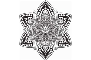 Black Mandala Vector Art Pattern