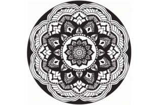 Black Mandala Vector Art Pattern