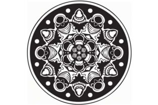 Black Mandala Vector Art Pattern