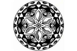 Black Mandala Vector Art Pattern
