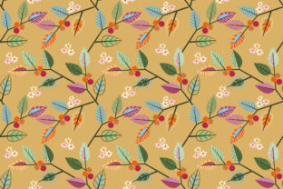 Colorful Leaf Design Seamless Pattern