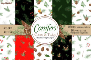 Conifers Watercolor Christmas Pattern: A Creative Resource for Designers and Artists