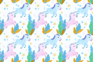Cute Cartoon Baby Unicorn Pattern