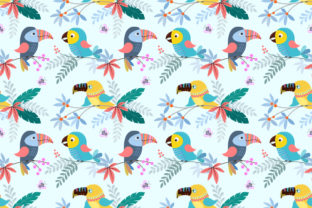 Cute Colorful Bird Seamless Pattern
