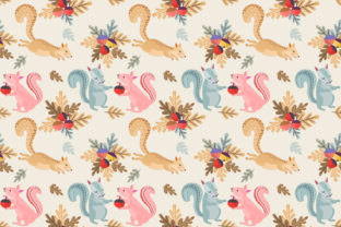Cute Squirrel and Nut Seamless Pattern: A Creative Asset for Designers and Entrepreneurs
