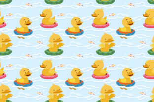 Ducklings in Rubber Rings Pattern