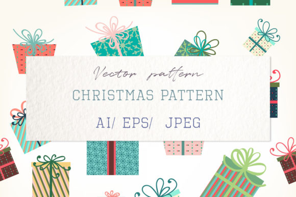Exploring the Fabric Vector Pattern with Boxes Gifts: A Versatile Design Asset
