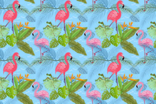 Flamingo and Tropical Leaf Pattern: A Creative Resource for Designers and Makers