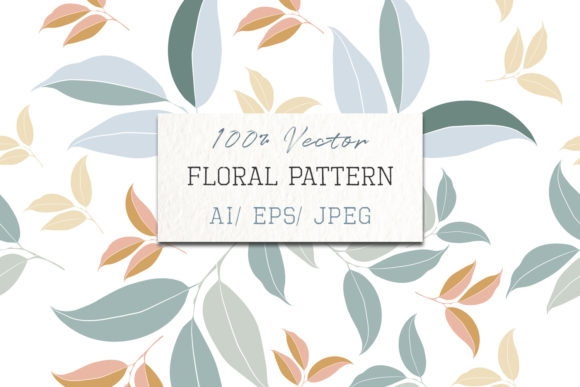 Floral Vector Clean Pattern Leaves