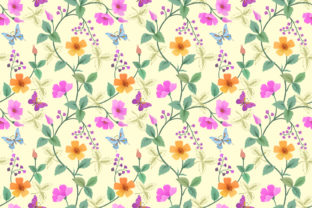 Flowers and Butterfly Pattern: A Versatile Design for Creative Projects