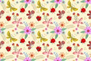 Flowers and Insect Seamless Pattern: A Versatile Design for Creative Projects