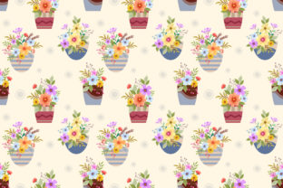 Flowers in Pot Seamless Pattern: A Versatile Design for Creative Projects