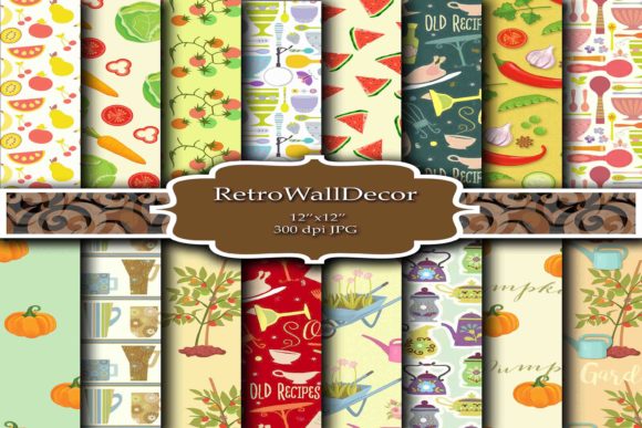 Garden and Kitchen Digital Papers