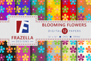 Reviving Vintage Aesthetics with the Blooming Flowers Retro Design Digital Paper Collection