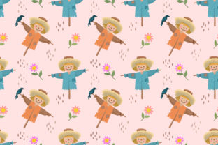 Scarecrows and Flowers Seamless Pattern: A Versatile Design for Creative Projects