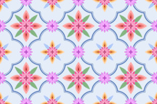 Seamless Pattern with Ethnic Flowers