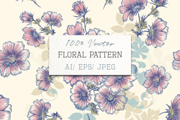Vector Pattern Hand Drawn Cosmos Flowers: A Creative Resource for Designers and Artists
